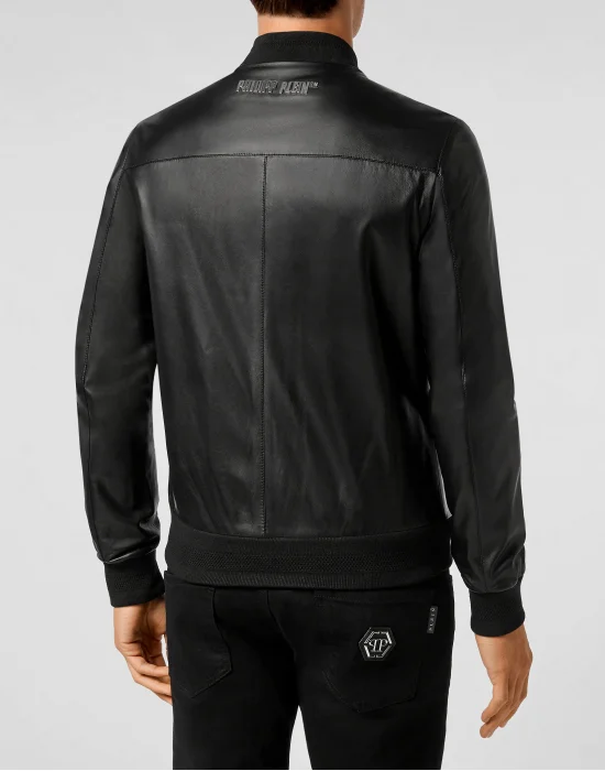 Leather Bomber Skull