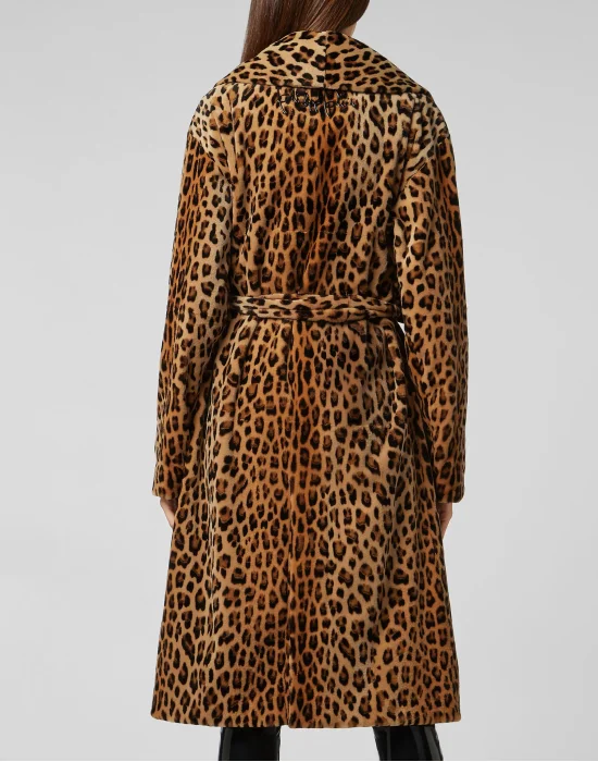 Leopard Intarsia Mink Coat