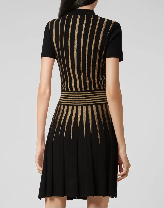 Knit Day Dress Gold
