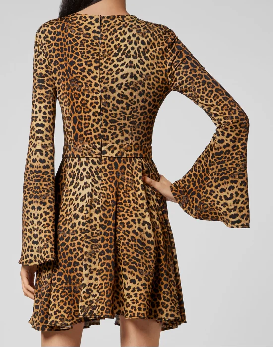 Short Dress Gilda Leopard