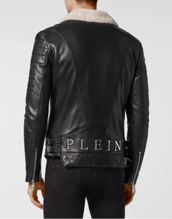 Lambskin shearling Biker Jacket Iconic Plein