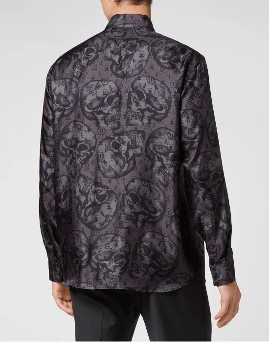 Silk Shirt Fit Dandy Skull