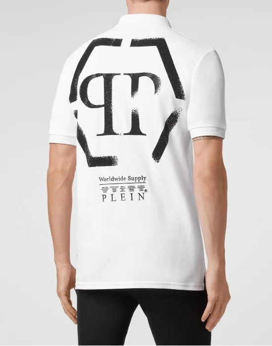 Slim Fit Polo shirt SS stones Hexagon