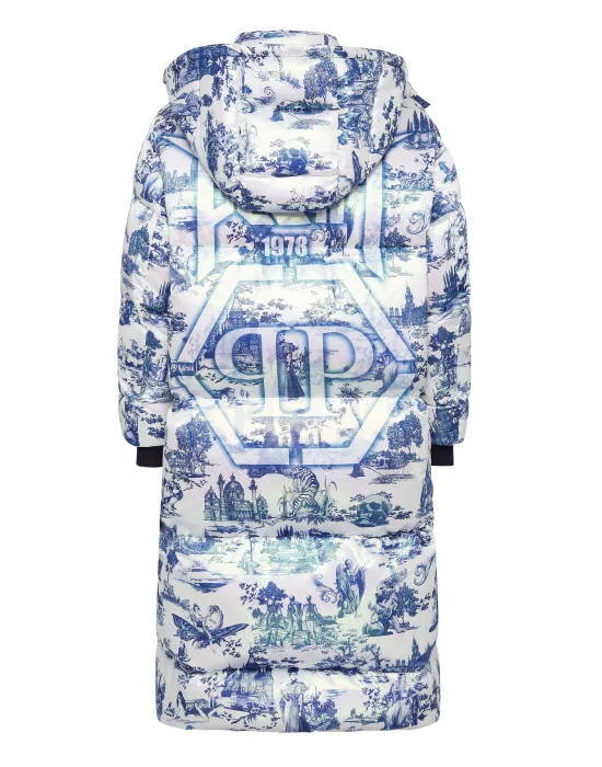 Nylon Long Jacket print En PLEIN air
