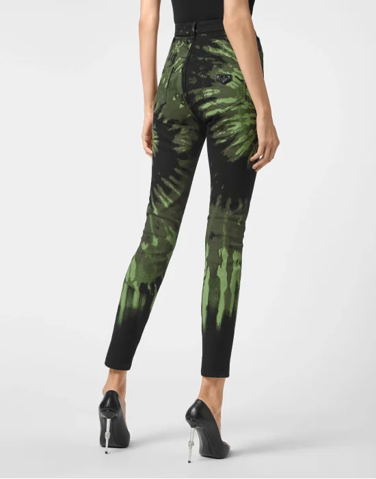 Denim Super High Waist Jegging Tie dye