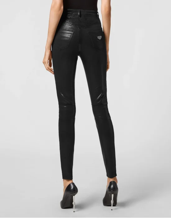 Denim  High Waist Biker Iconic Plein