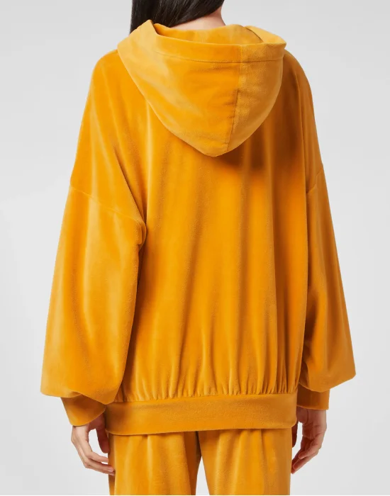 Velvet Hoodie sweatshirt Crystal Chain