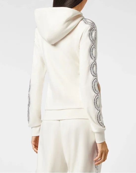 Hoodie sweatshirt Full Zip Crystal Cable