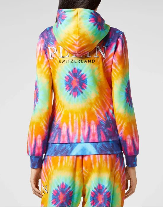 Hoodie sweatshirt Full Zip Tie dye