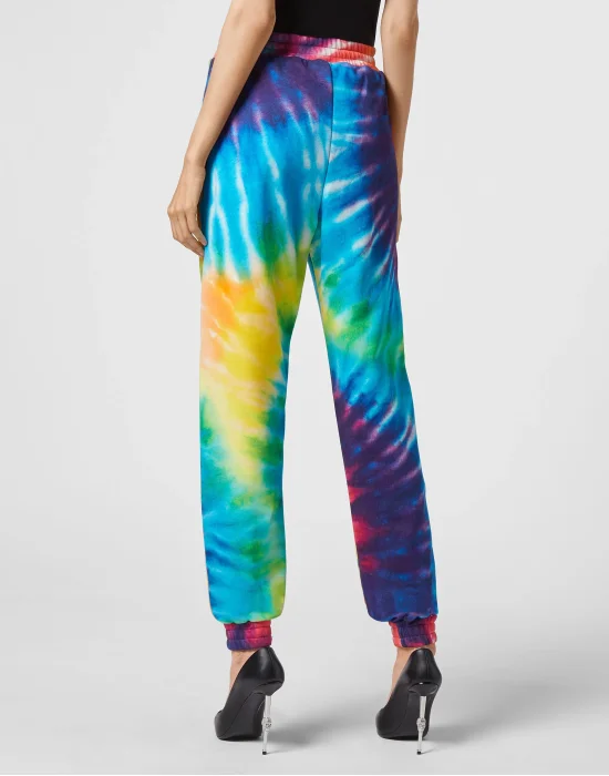 Jogging Trousers Tie Dye Crystal Chain