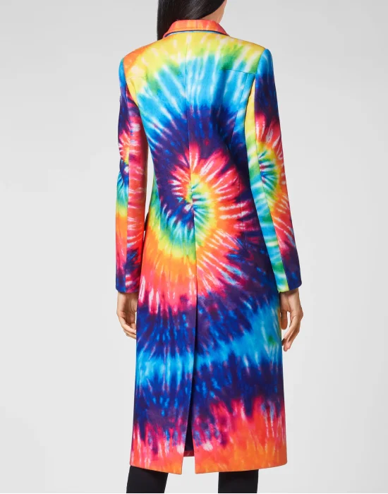 Coat Long Fur Insert Tie dye