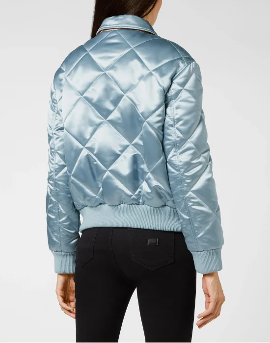 Nylon Quilted Bomber Iconic Plein
