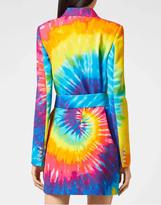 Cady Blazer Short Dress Tie dye