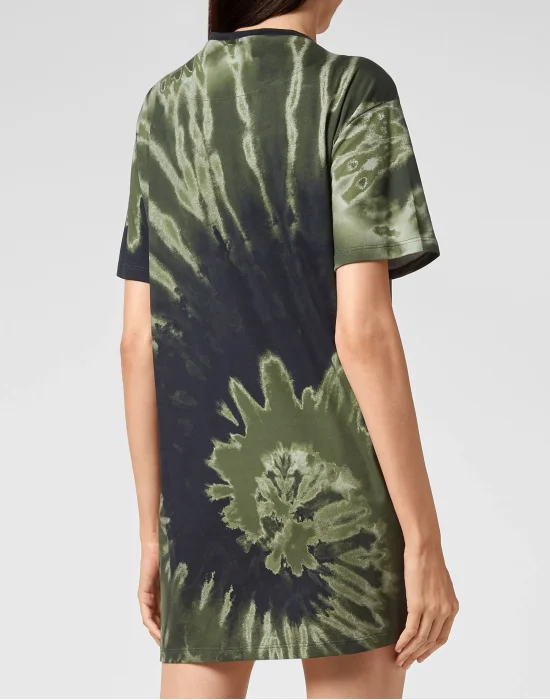 T-shirt Dress Tie Dye Crystal Chain