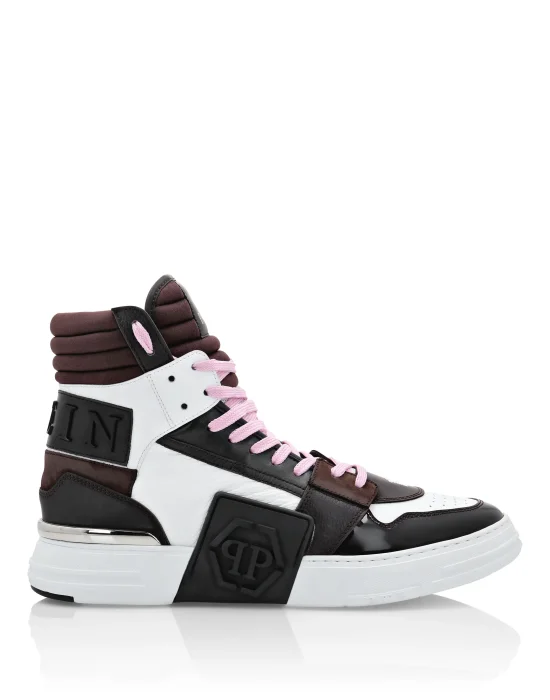 Hi-Top Sneakers mix materials Hexagon