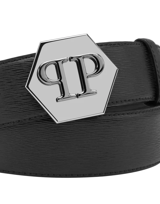 Leather Belt Hexagon