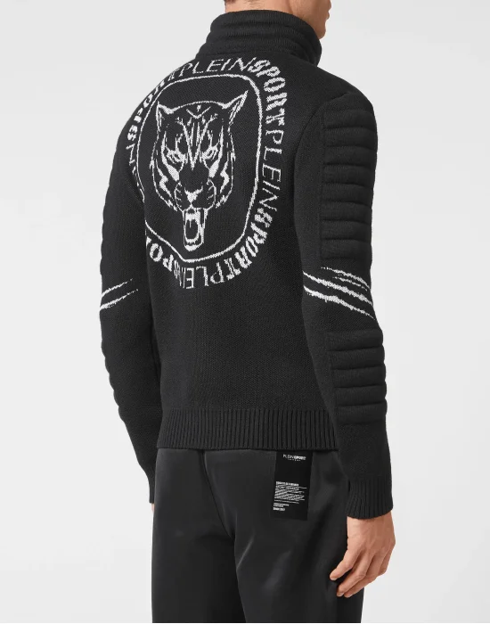 Knit Zip-up Jacket Tiger