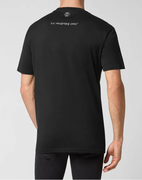 T-shirt Round Neck SS Monsters with Crystals