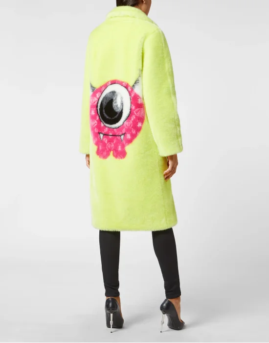 Eco fur Long Coat Monsters