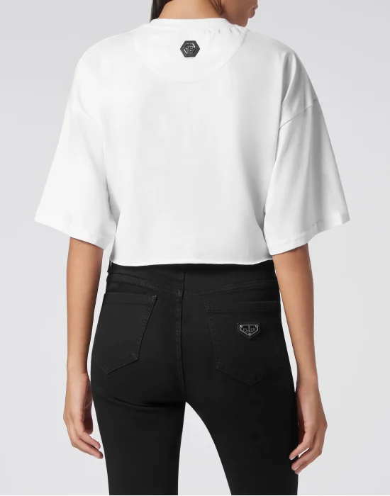 Street Crop Top SS with Crystals
