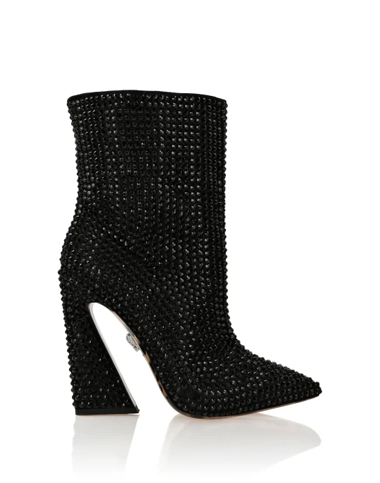 bootie high heels strass Crystal