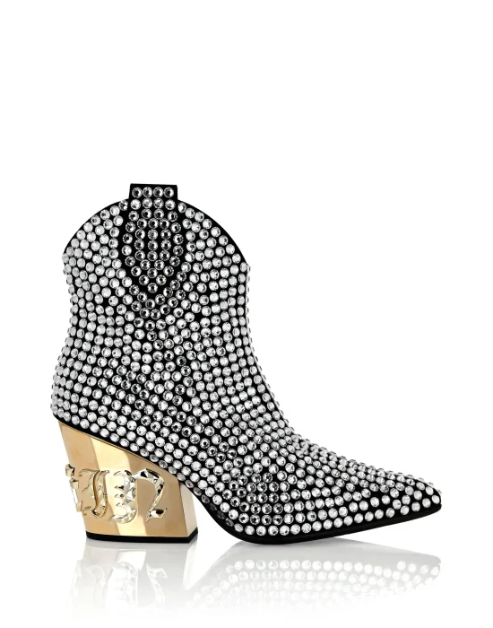 CowBoy Mid-Heel Boots  Gothic Plein with Crystals
