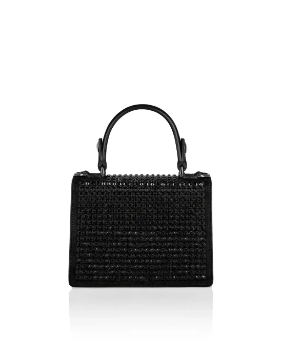 Small Suede Handle Bag Superheroine GOTHIC PLEIN