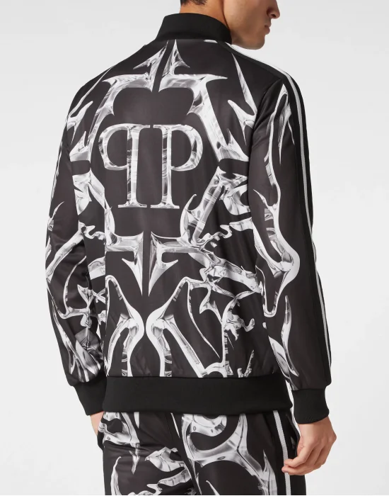 Jogging Zipped Jacket Chrome
