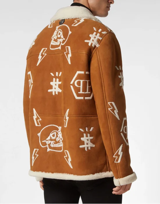 Shearling Long Coat Monogram