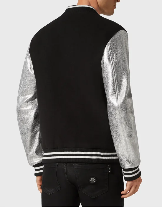 Wool and Leather Bomber