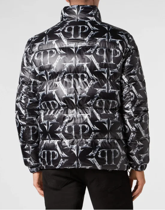 Nylon Puffer Jacket Chrome