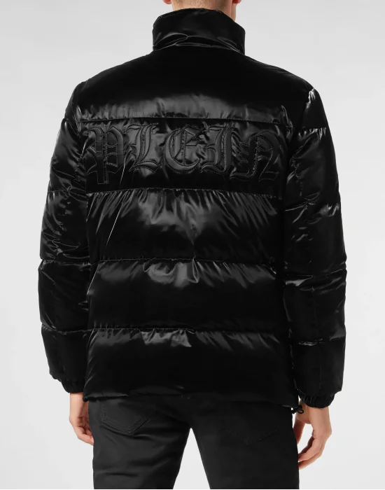Nylon Puffer Jacket Gothic Plein