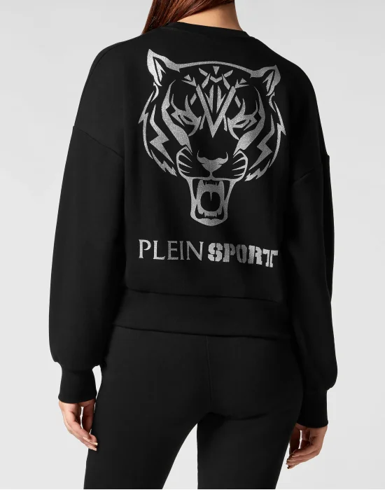 Cropped Sweatshirt LS Glitter