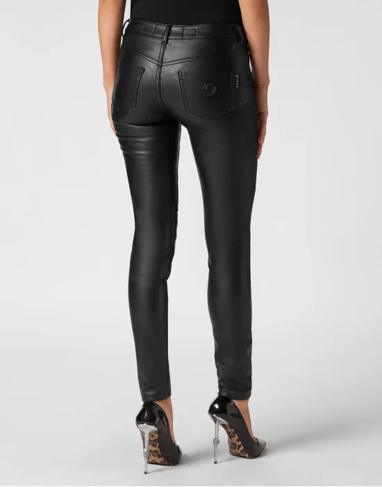 Eco leather Low Waist Jeggins Cowboy