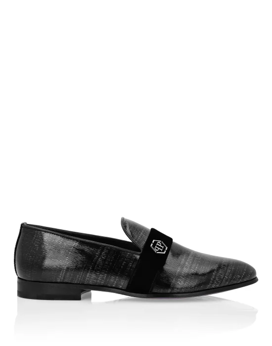 Patent Leather Loafers Hexagon