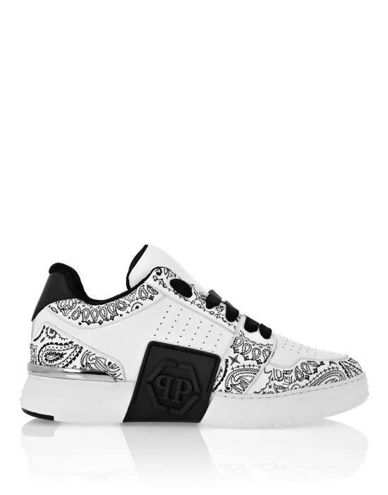 Mix Leather Lo-Top Sneakers Royal Street Paisley