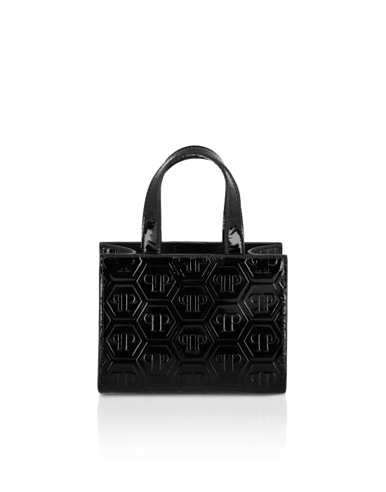 Patent Leather Small Handle Bag Monogram