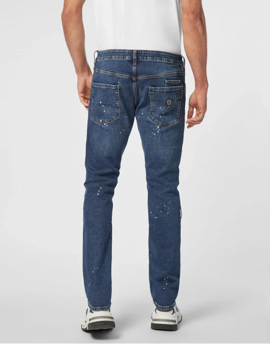 Denim Super Straight Cut Trousers