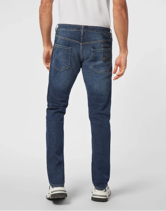Denim Super Straight Cut Trousers