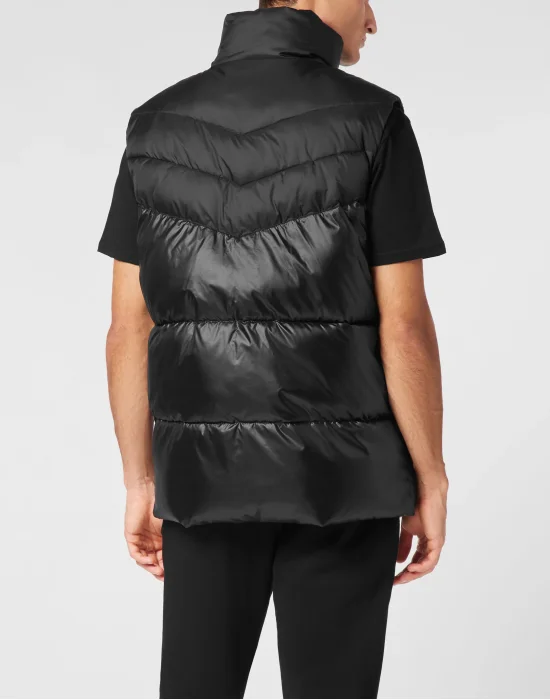 Nylon Puffered Vest Jacket