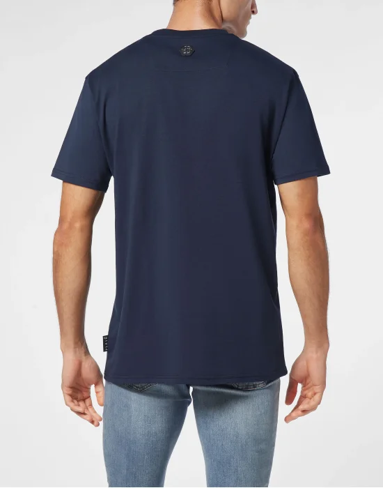 T-shirt Round Neck SS Strass Skull&Bones