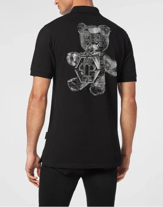 Polo Shirt SS Strass Teddy Bear