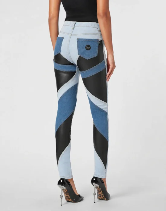 Denim Trousers Multicutting High Waist Jegging Fit