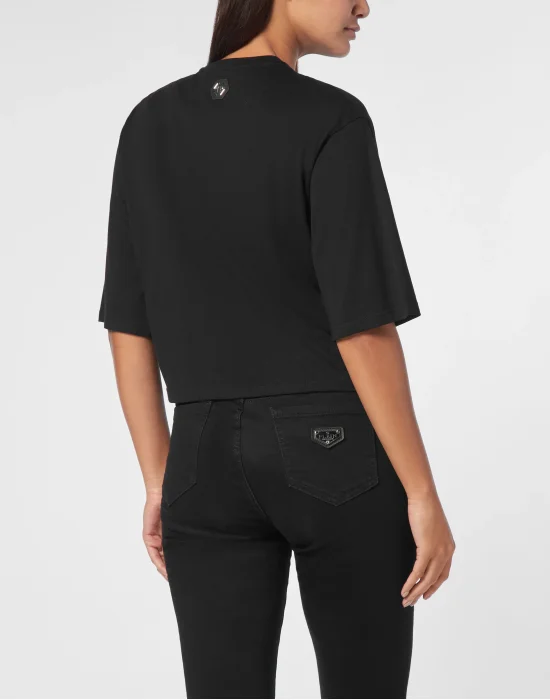 Cropped T-Shirt Strass