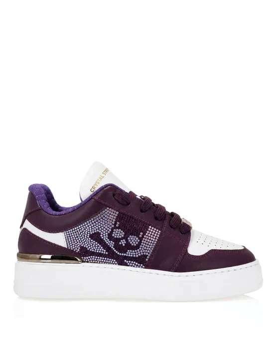 Lo-Top Crystal Leather Sneakers Skull&Bones