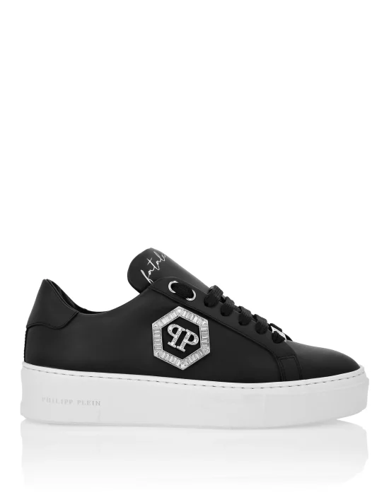 Nappa Leather Low Top Sneakers Crystal Fatale