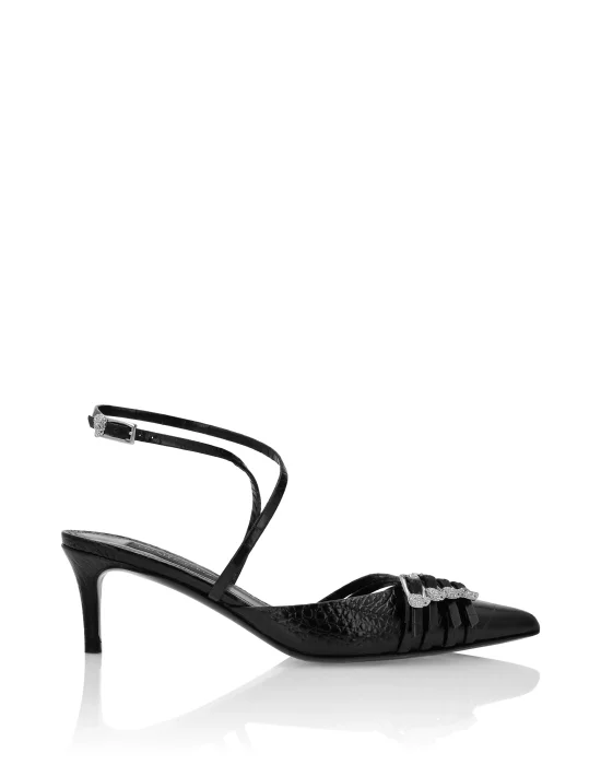 Multi-Strap Low-Heel Slingback Cocco Print