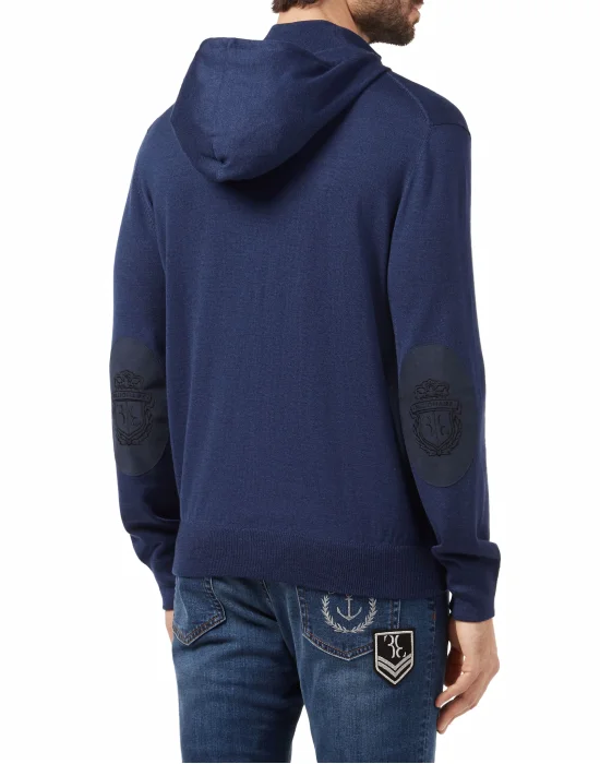 Knit hoodie Crest