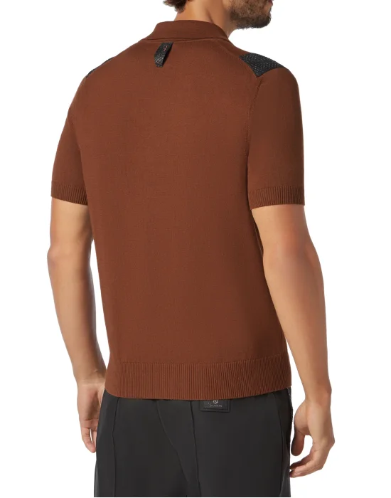 Pullover zip mock SS Luxury