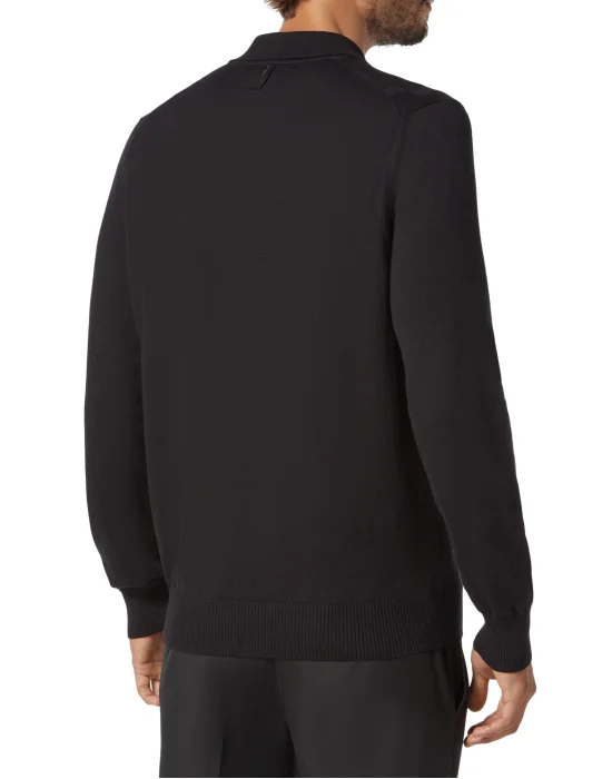 Pullover zip mock Braid